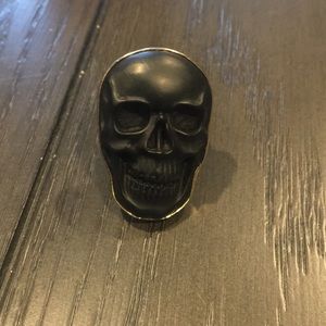 Charles albert alchemia black skull ring